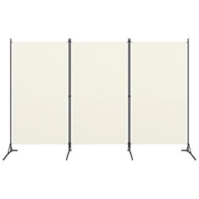 3-Panel Room Divider White 102.4"x70.9" Fabric