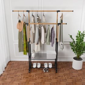 1pc, Tall Freestanding Towel Racks for Bathroom, Towel Holder Stand for Bathroom, Blanket Ladder Drying and Display Rack, Floor drying rack (Model: Parallel bars)